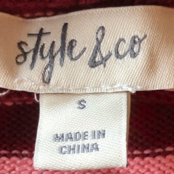 Style & Co Striped Hoodie Sweater Thumb Holes Small - Picture 8 of 9